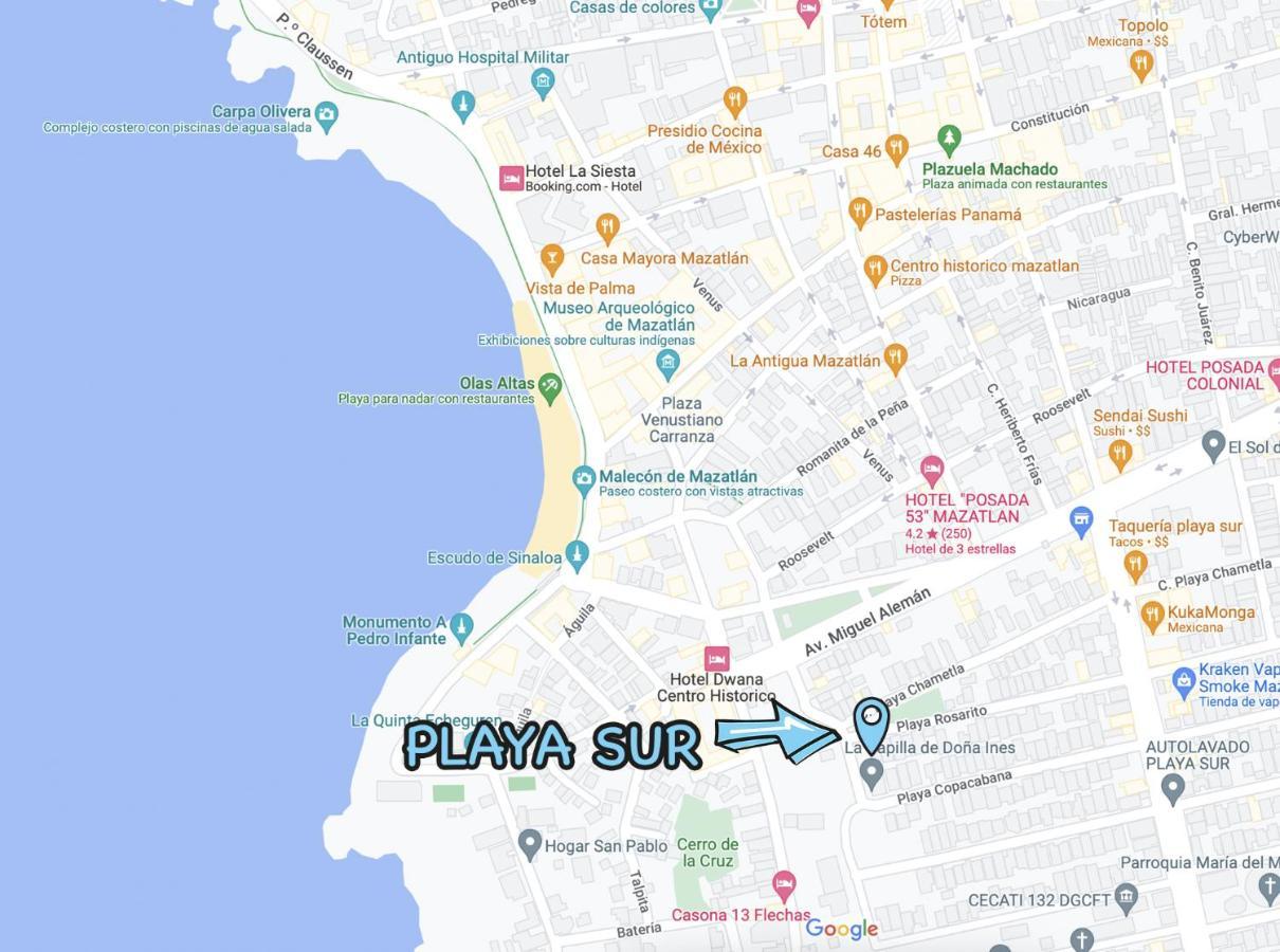 Playa Sur, 5 Min Playa Camina, Machado, Olas! マサトラン エクステリア 写真